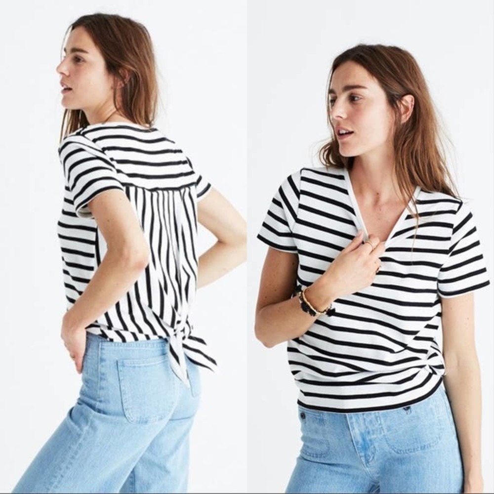 Madewell tie knot back tee S